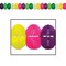 Beistle Pack of 12 Colorful Easter Egg Garland with Cross Accents Party Decorations 12'